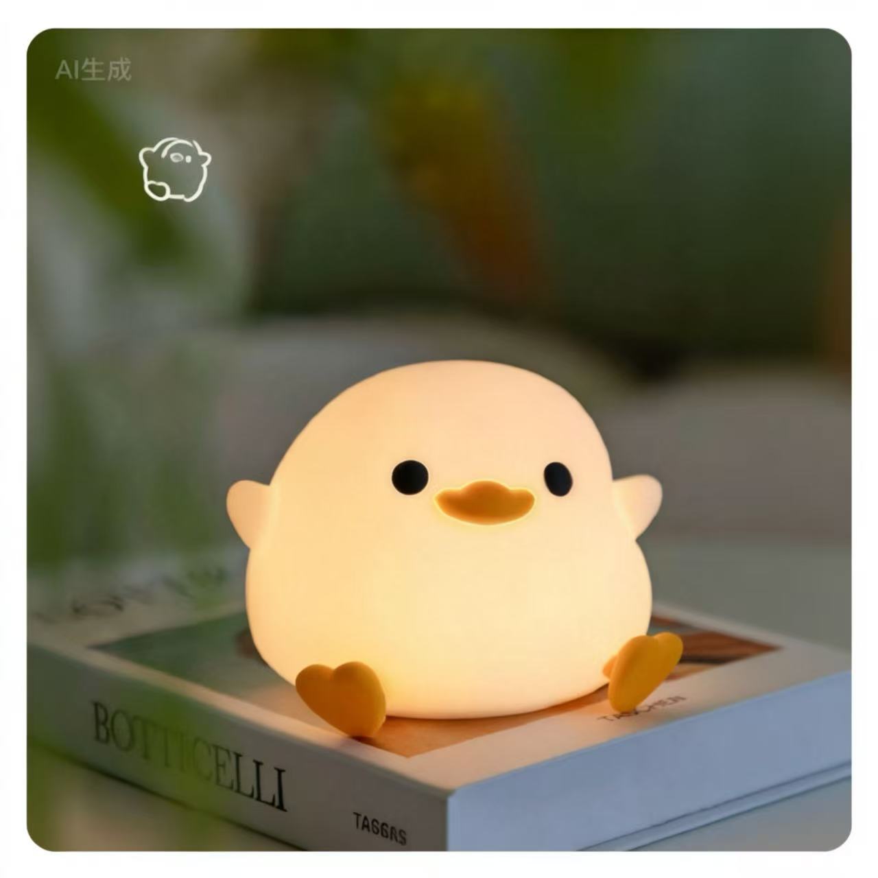 Dodo Duck Night Light - Cute Duck Light, Silicone Dimmable Night Light | Rechargeable Led Night Light with Timer Girl Lamp Rechargeable Night Light Sensor Light for Special Occasions