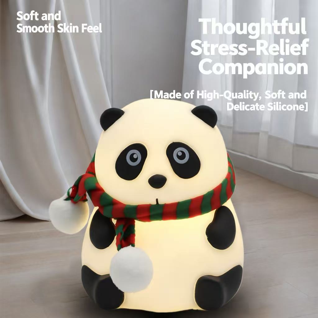 LOVERUIS Night Light for Kids Night Lights 1/3 Hour Timer Dimmable Nursery Bunny Lamp Colorful Nightlamp Gift for Girl Toddler Cute Easter Decoration Bedroom (Panda)