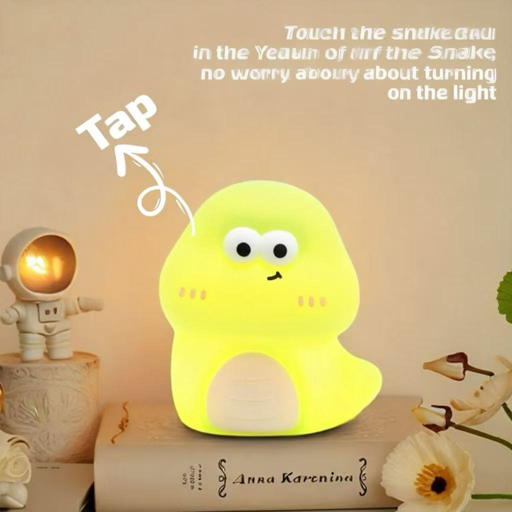 Popular online trending silicone snake-shaped night light, perfect for bedside use, eye protection, and as a gift for girls.