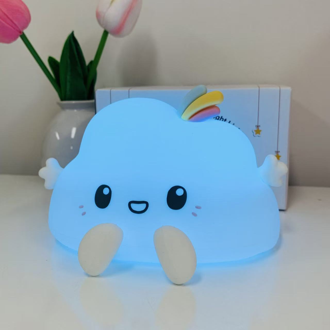 Cute Cloud Night Light soft blue glow