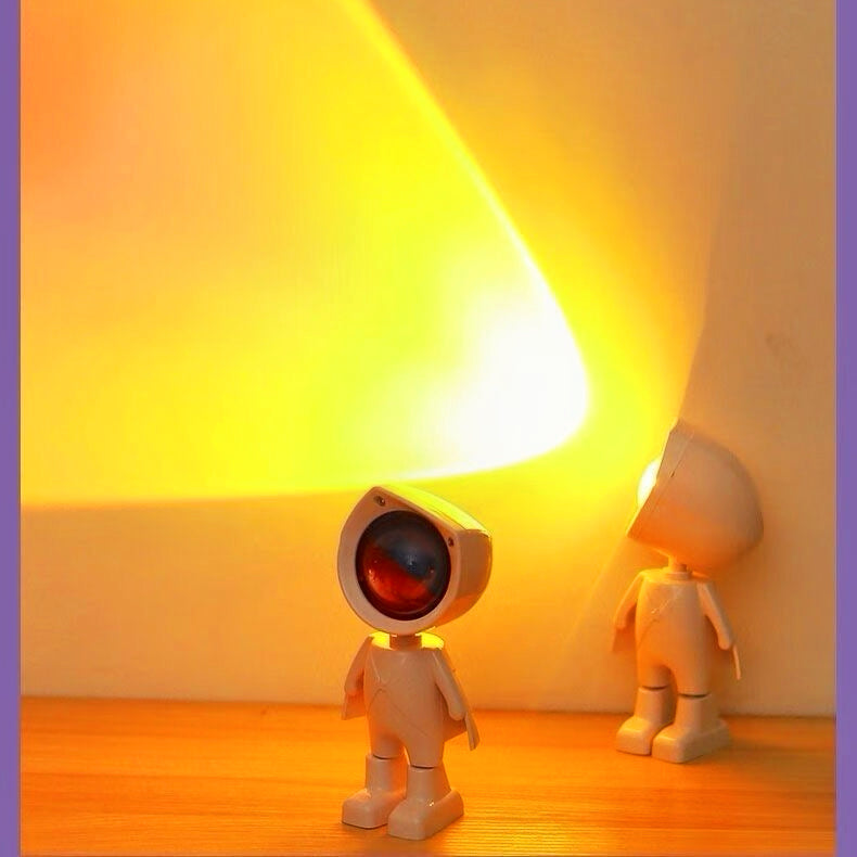 Astronaut Sunset Projection Lamp – Multi-Color Ambient Light for Modern Home Décor