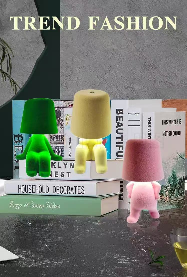 Modern Table Lamp for Bedroom: Rechargeable Cute Light for Kids Child Teen - Gift for Birthday Christmas