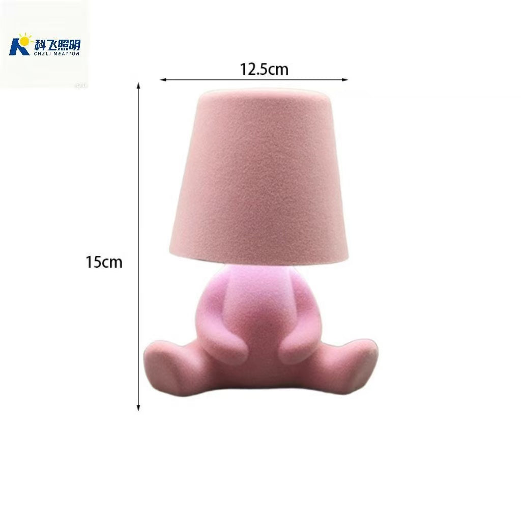 Modern Table Lamp for Bedroom: Rechargeable Cute Light for Kids Child Teen - Gift for Birthday Christmas