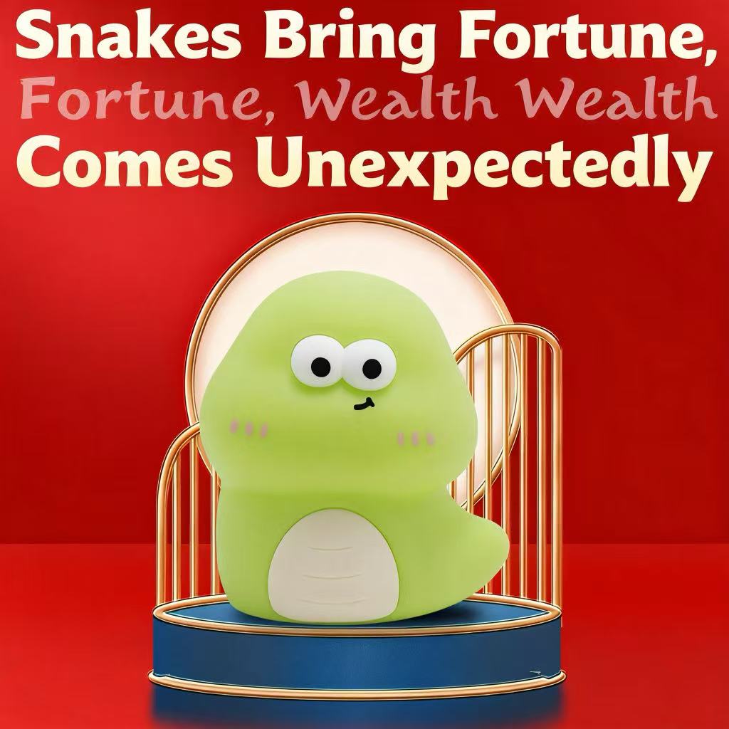 Popular online trending silicone snake-shaped night light, perfect for bedside use, eye protection, and as a gift for girls.