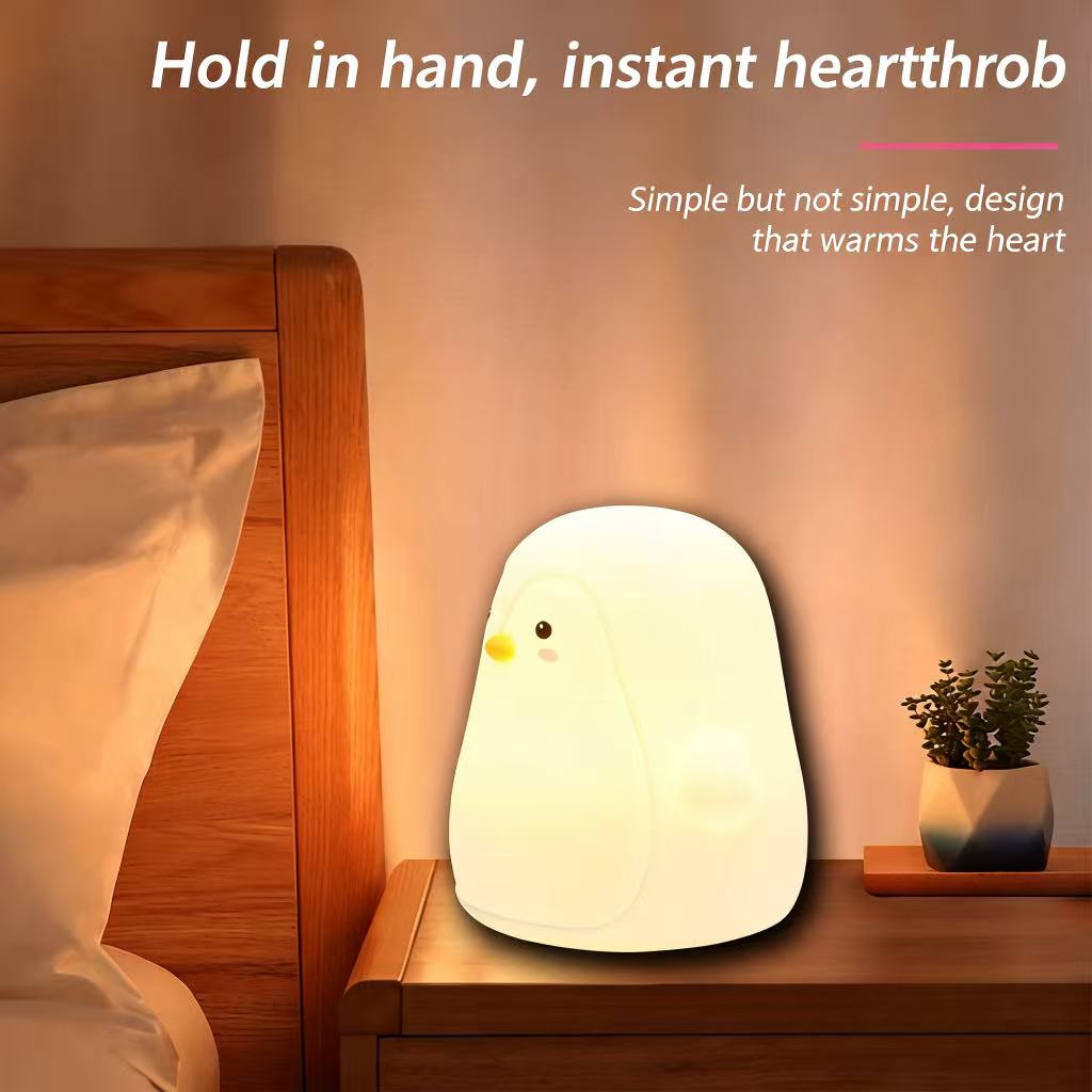LOVERUIS Baby Night Lights Pudgy Penguins 7 Colors Night Light for Baby Nursery 3 Hours Timer Cute Night Light Gift Kid Penguin