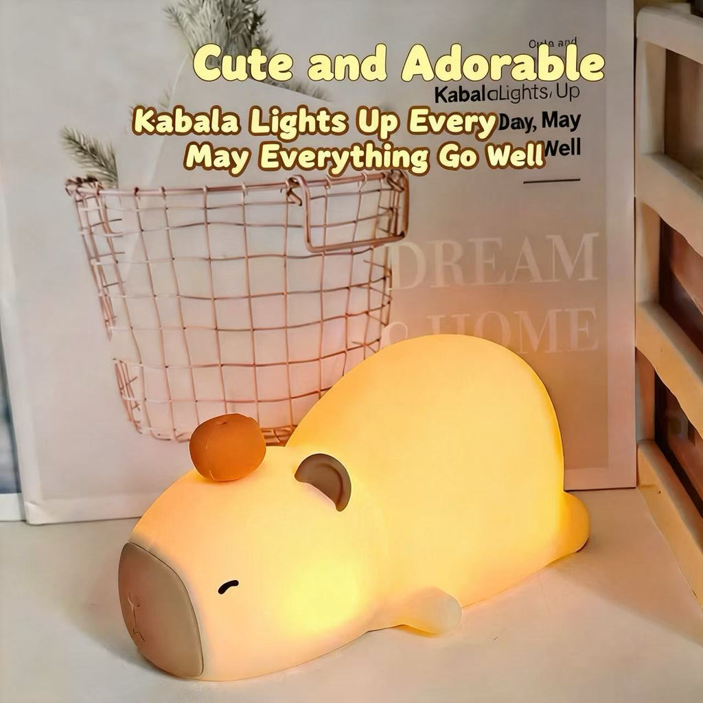 Cross-border Papa Kapibala silicone bedroom sleep bedside lamp, ambient desktop ornament, night light