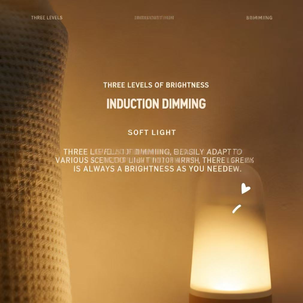 Baishite Cross-Border New Product Scar Bear Silicone Night Light for Bedroom, Nighttime Atmosphere, Bedside, Breastfeeding Companion, Sleep Aid, Patting Light