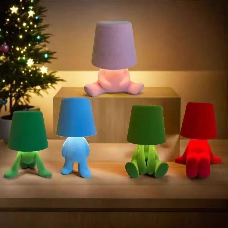 Modern Table Lamp for Bedroom: Rechargeable Cute Light for Kids Child Teen - Gift for Birthday Christmas