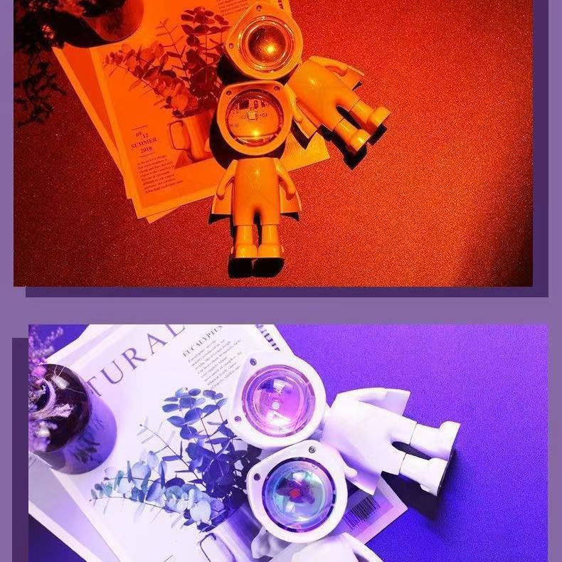 Astronaut Sunset Projection Lamp – Multi-Color Ambient Light for Modern Home Décor