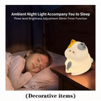 Greedy Cat Slapping Lamp Silicone Seven-Color Night Light Bedside Bedroom Companion Table Lamp Birthday Gift Cross-border Purchase