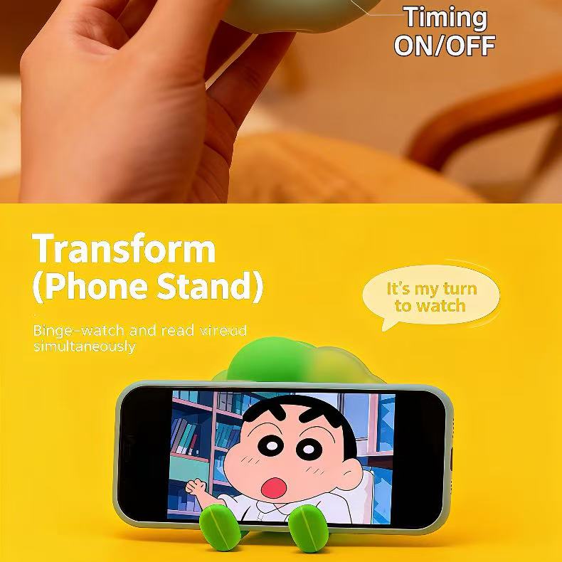 Fruit night light being used as a phone stand