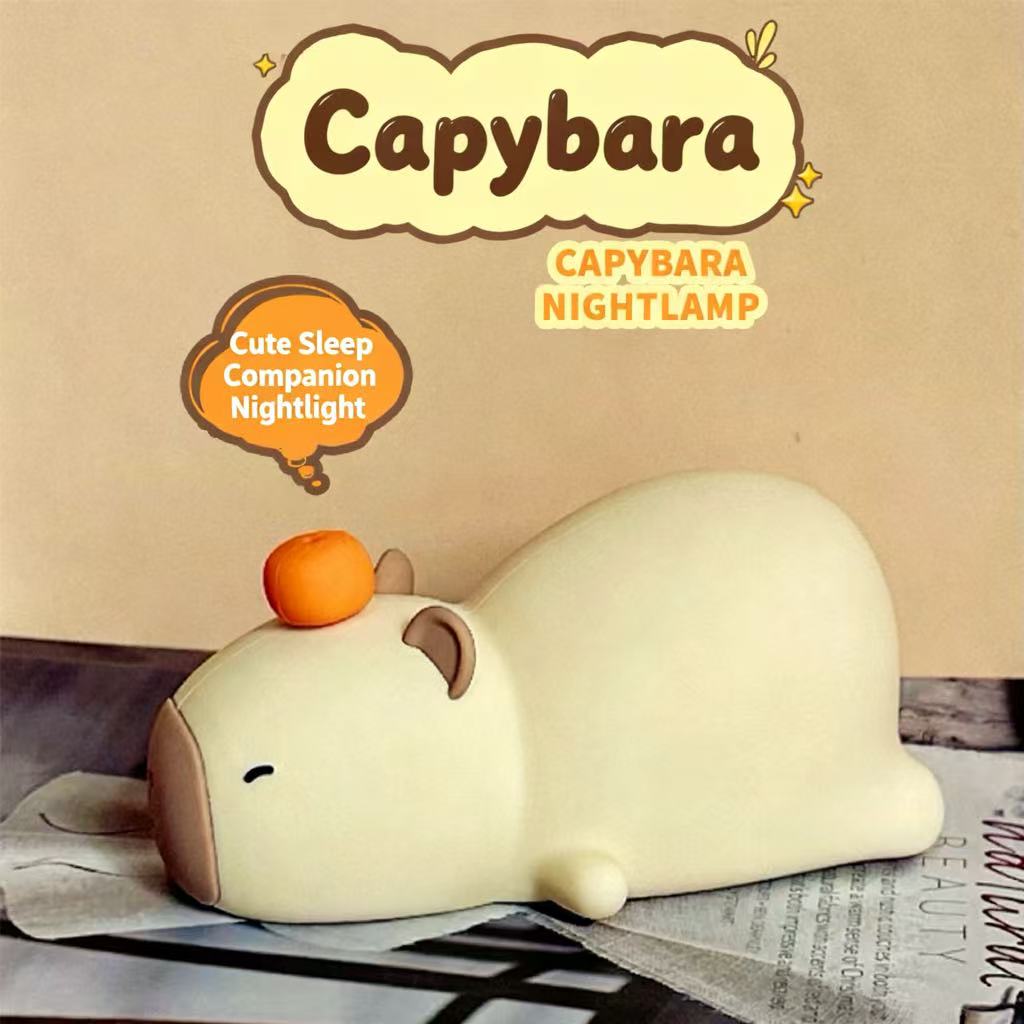 Cross-border Papa Kapibala silicone bedroom sleep bedside lamp, ambient desktop ornament, night light