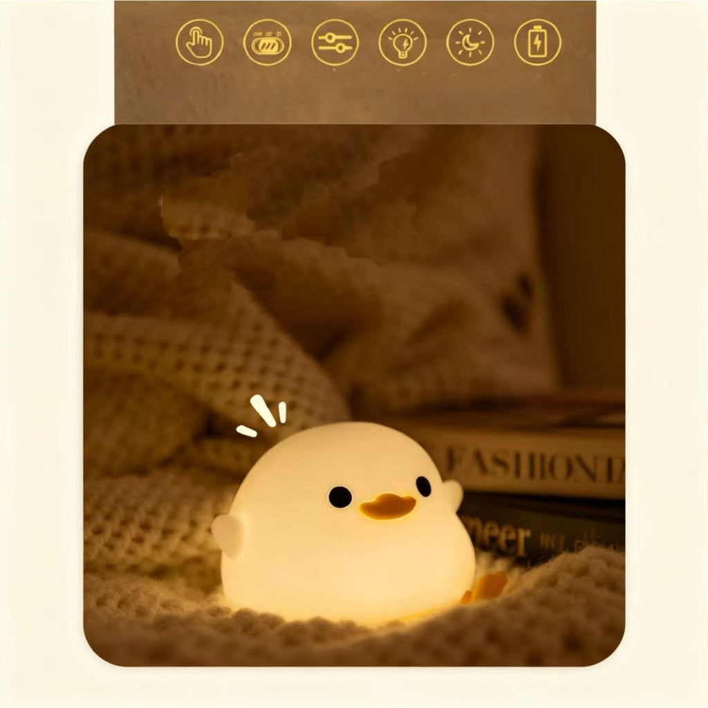 Dodo Duck Night Light - Cute Duck Light, Silicone Dimmable Night Light | Rechargeable Led Night Light with Timer Girl Lamp Rechargeable Night Light Sensor Light for Special Occasions