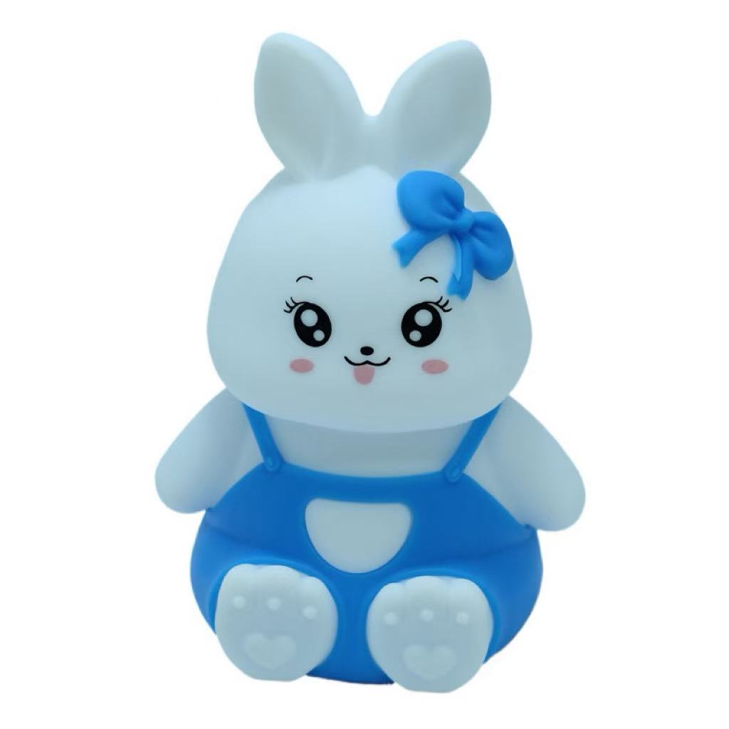 Night Light for Kids Bunny Lamp, Cute Easter Gifts for Girls,Rechargeable Baby Nursery Nightlight for Bedroom, Animal Silicone Kids Lamp Kawaii Room Decor