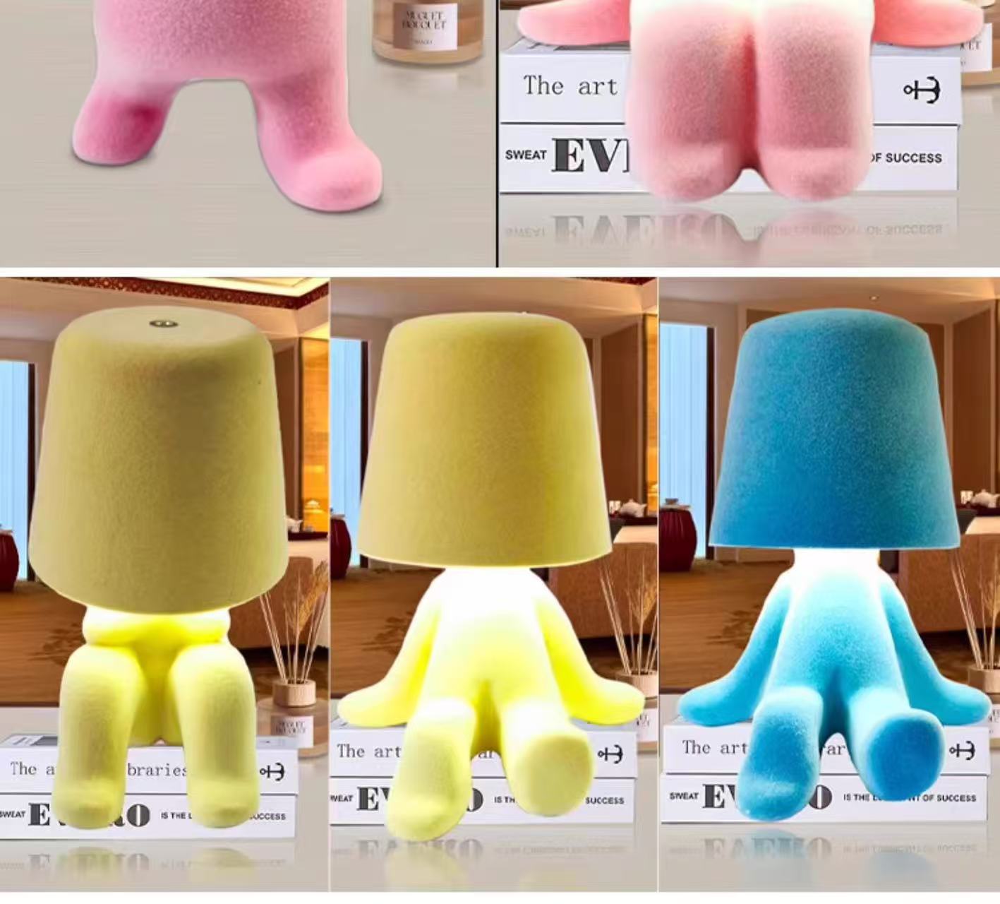 Modern Table Lamp for Bedroom: Rechargeable Cute Light for Kids Child Teen - Gift for Birthday Christmas