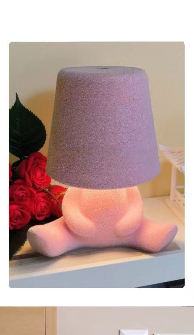 Modern Table Lamp for Bedroom: Rechargeable Cute Light for Kids Child Teen - Gift for Birthday Christmas