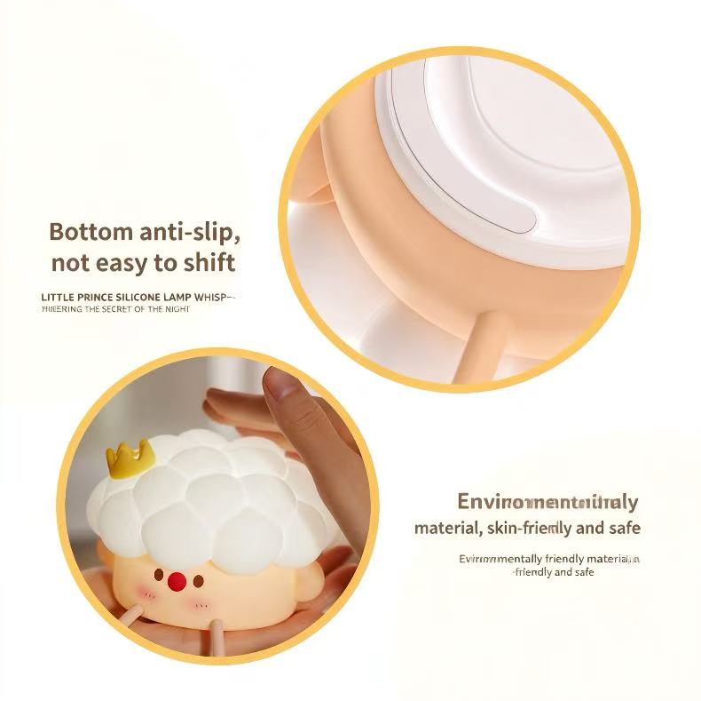 New Little Prince Silicone Night Light, Children's Educational Toy, Bedroom Bedside Lamp, Living Room Patting Lamp, Ambient Light