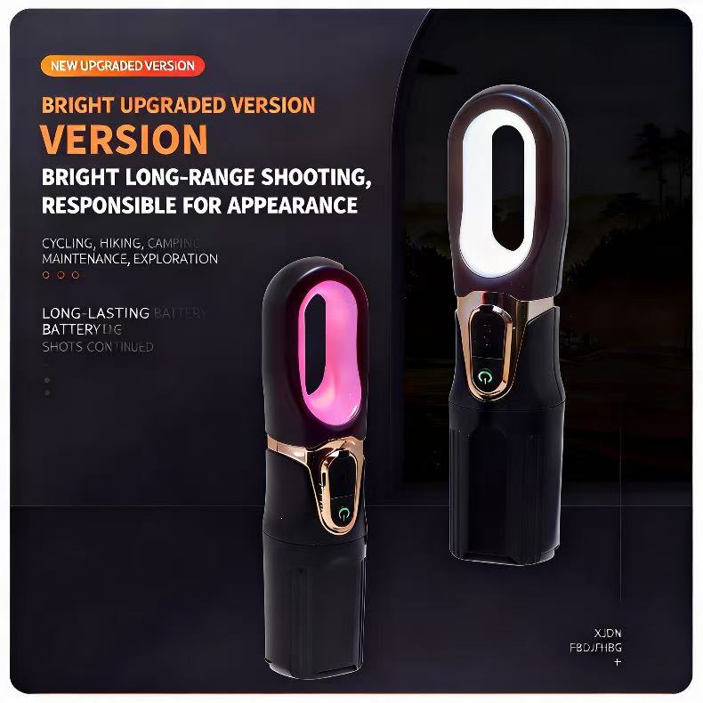 LED flashlight, portable outdoor travel light, high beam, adjustable, long battery life, long distance, white laser.