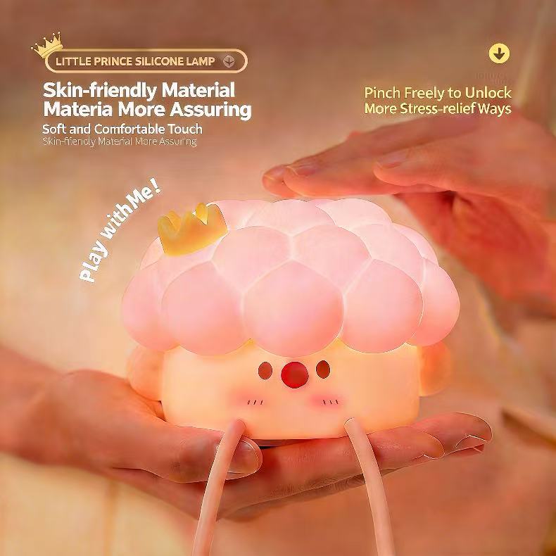 New Little Prince Silicone Night Light, Children's Educational Toy, Bedroom Bedside Lamp, Living Room Patting Lamp, Ambient Light