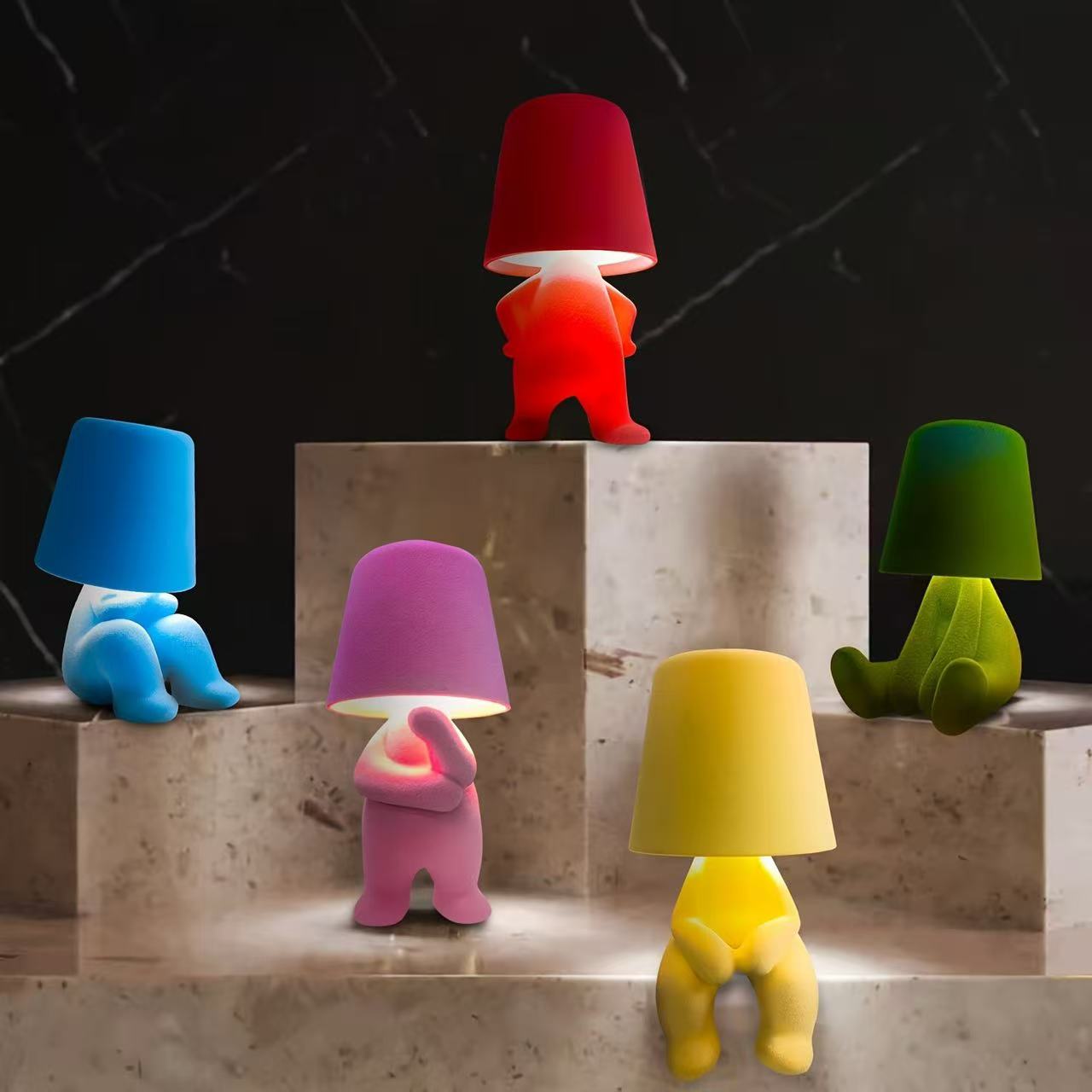 Modern Table Lamp for Bedroom: Rechargeable Cute Light for Kids Child Teen - Gift for Birthday Christmas