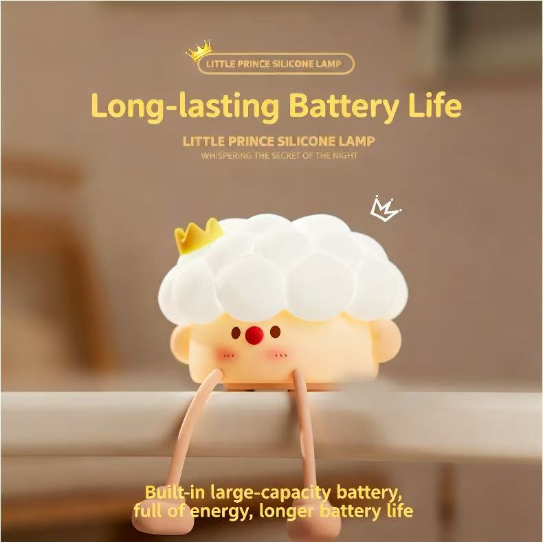 New Little Prince Silicone Night Light, Children's Educational Toy, Bedroom Bedside Lamp, Living Room Patting Lamp, Ambient Light