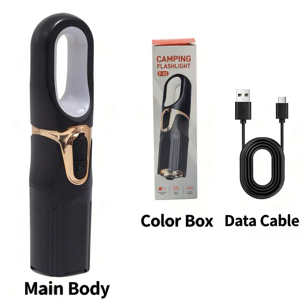 LED flashlight, portable outdoor travel light, high beam, adjustable, long battery life, long distance, white laser.