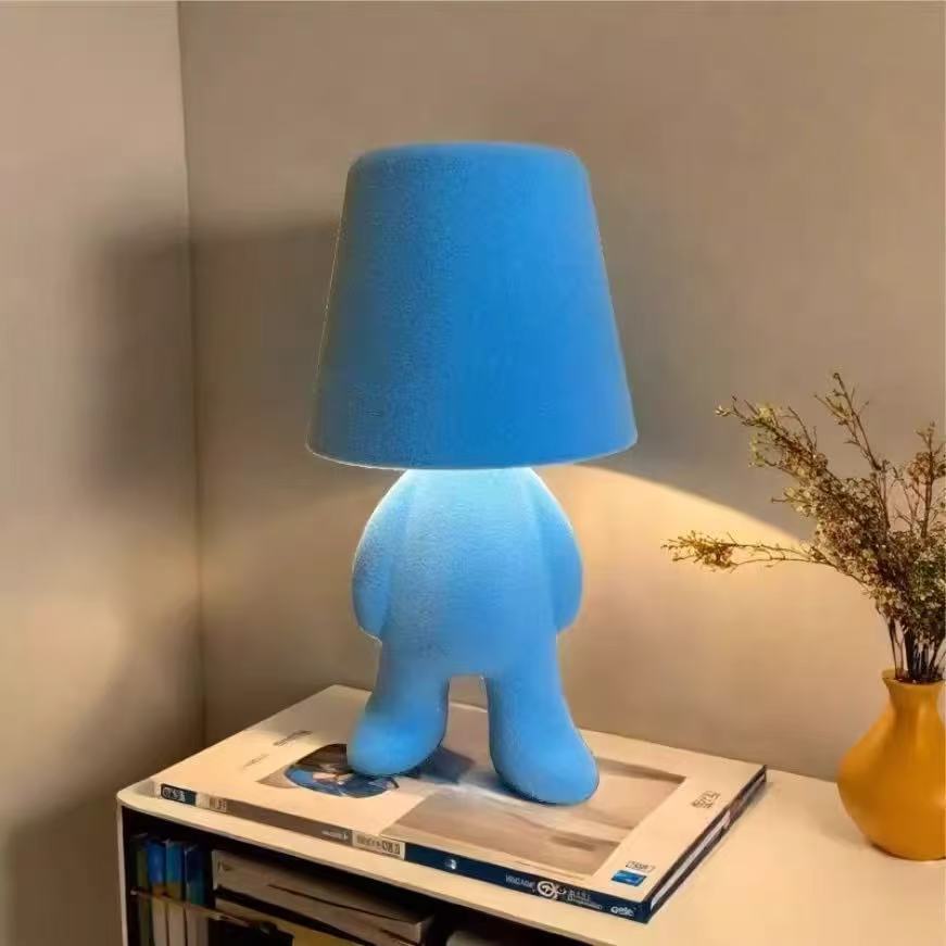 Modern Table Lamp for Bedroom: Rechargeable Cute Light for Kids Child Teen - Gift for Birthday Christmas