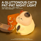 Greedy Cat Slapping Lamp Silicone Seven-Color Night Light Bedside Bedroom Companion Table Lamp Birthday Gift Cross-border Purchase